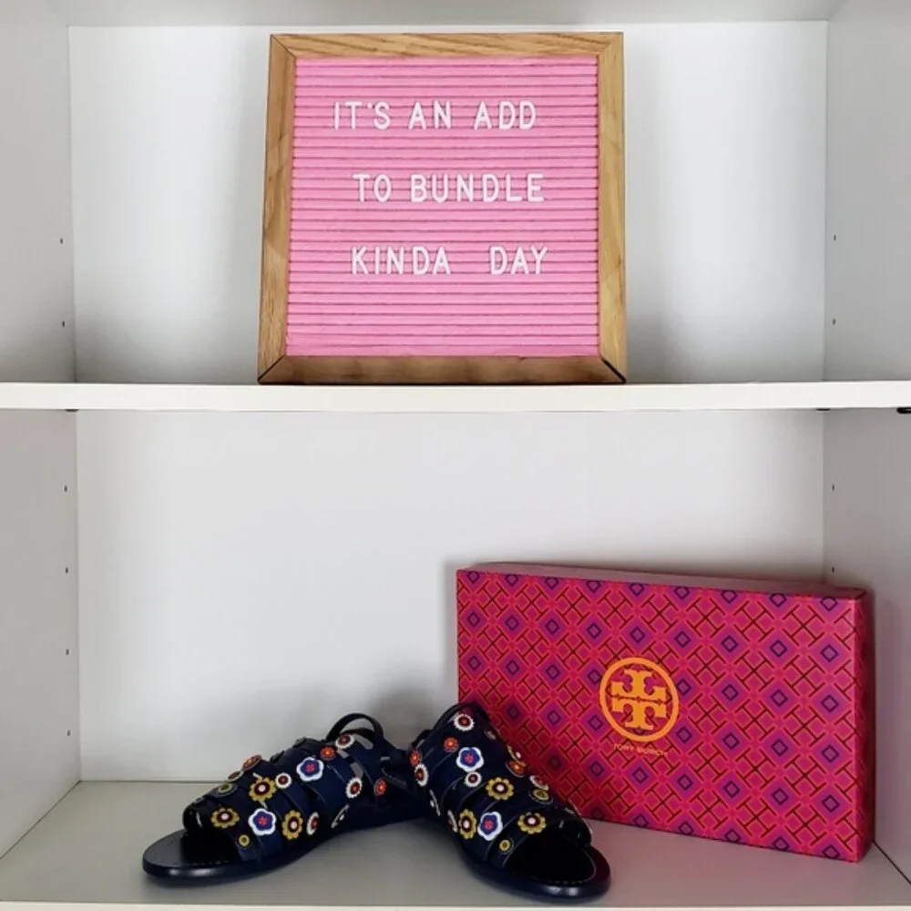 Tory Burch Marguerite Ankle Strap Flat Sandals SZ‎ 6.5 NWOB